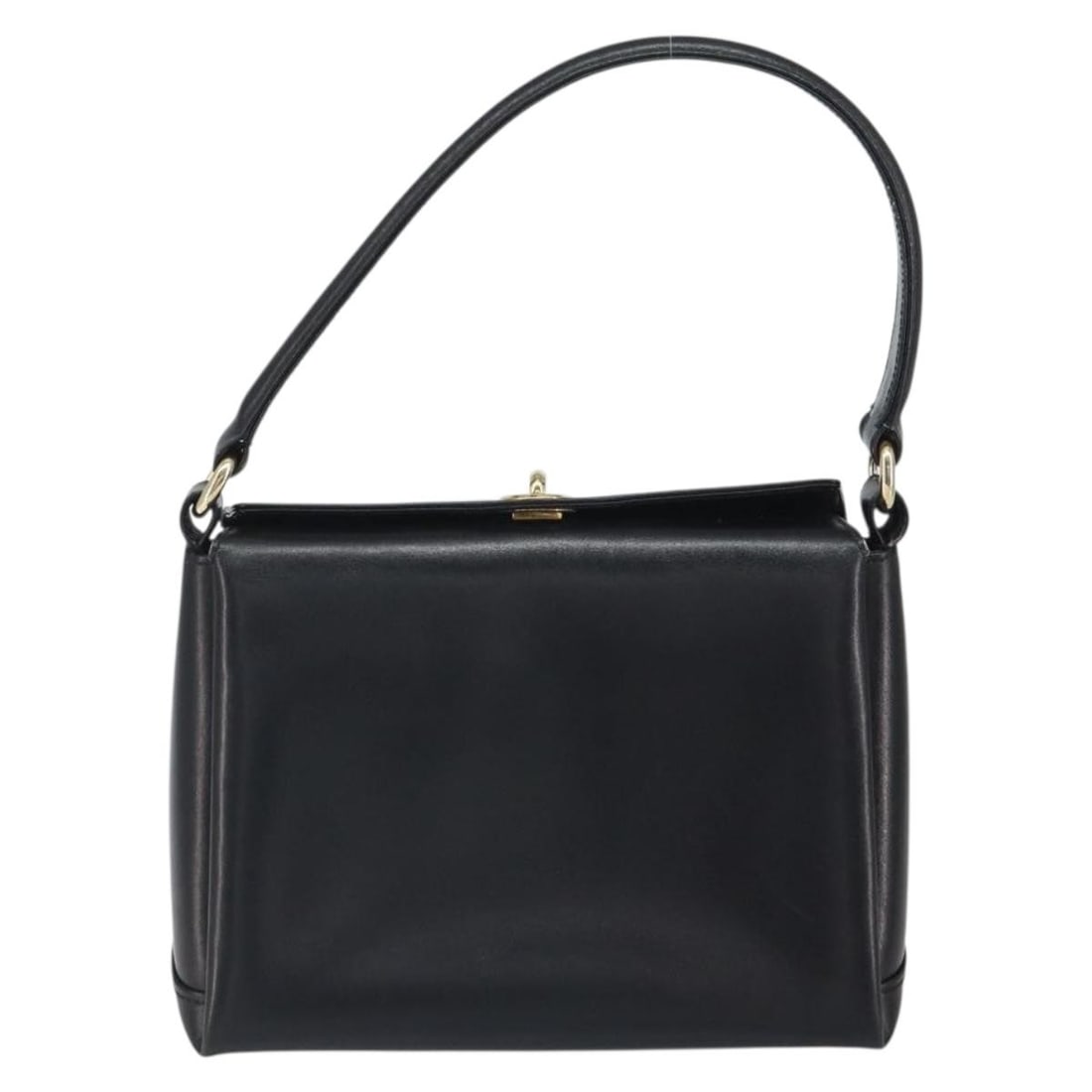 Black Leather Gucci Vintage Women's Handbag 25cm Italy: Black Leather Gucci Vintage Women's Handbag 25cm Italy This Gucci vintage handbag is crafted from black leather and designed for women. It features a classic silhouette with a spacious interior. The b