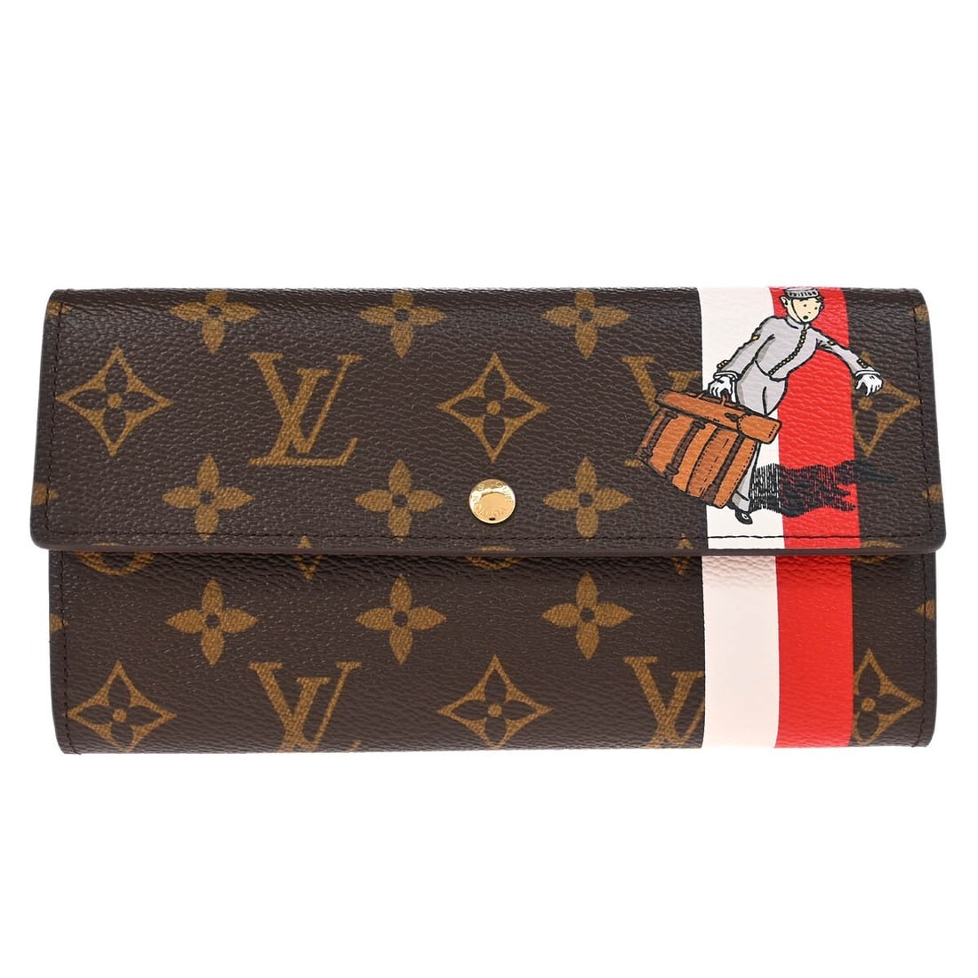 Louis Vuitton Monogram Groom Portefeuille Sarah Wallet M60034 Vintage: Louis Vuitton Monogram Groom Portefeuille Sarah Wallet M60034 Vintage This vintage Louis Vuitton Monogram Groom Portefeuille Sarah Wallet (M60034) features the iconic Monogram pattern in a rich brown 
