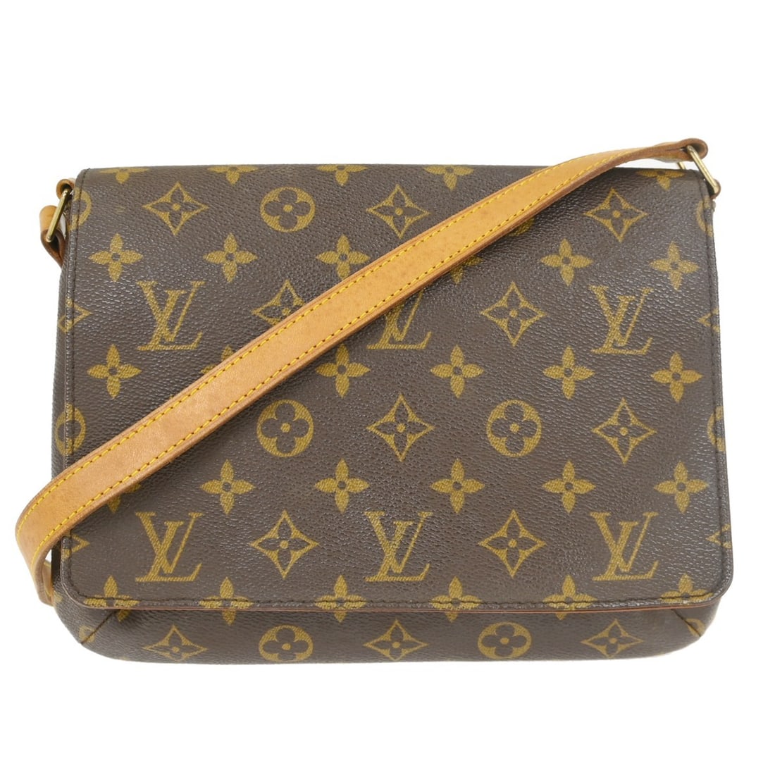 Louis Vuitton Musette Tango Monogram Shoulder Bag M51257: Louis Vuitton Musette Tango Monogram Shoulder Bag M51257 This Louis Vuitton Musette Tango short shoulder bag features the iconic monogram canvas exterior with brown leather accents and gold-tone hardw
