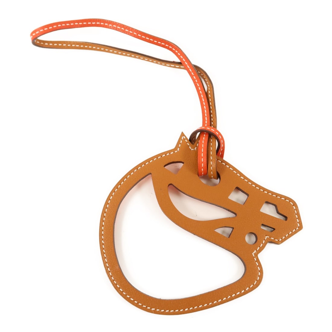 Hermes Swift Leather Paddock Cheval Brown Calfskin Bag Charm (1 of 10)