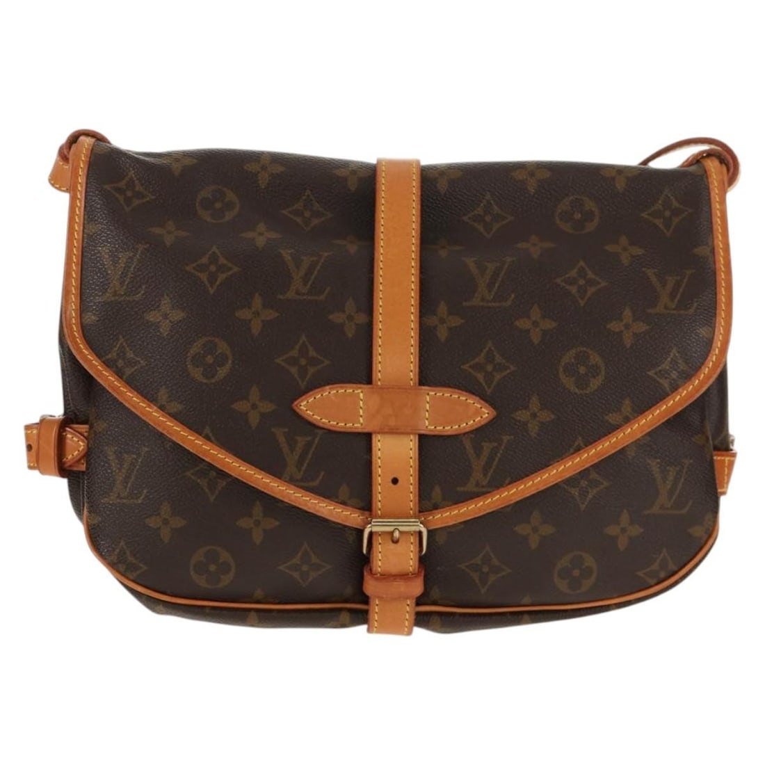 Monogram Canvas Saumur Shoulder Bag by Louis Vuitton: Monogram Canvas Saumur Shoulder Bag by Louis Vuitton The Louis Vuitton Saumur Handbag features the iconic Monogram Canvas in brown and is designed for unisex use. Crafted in France, this handbag offer