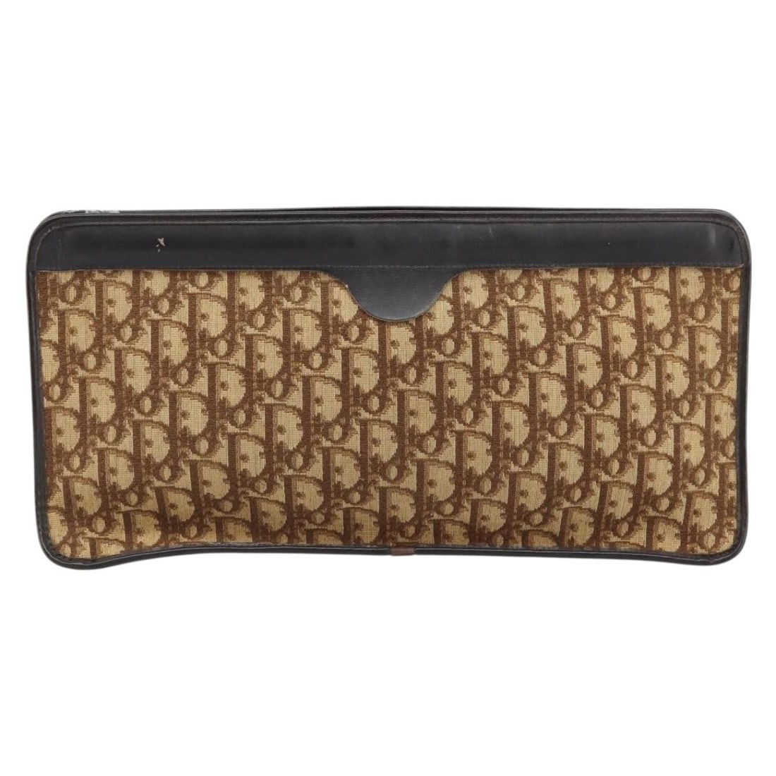 Brown Canvas Dior Trotter Vintage Pouch Bag 35cm: Brown Canvas Dior Trotter Vintage Pouch Bag 35cm This Christian Dior Vintage Trotter Pouch is crafted from brown canvas and designed for female use. Made in France, the pouch features the classic Trot