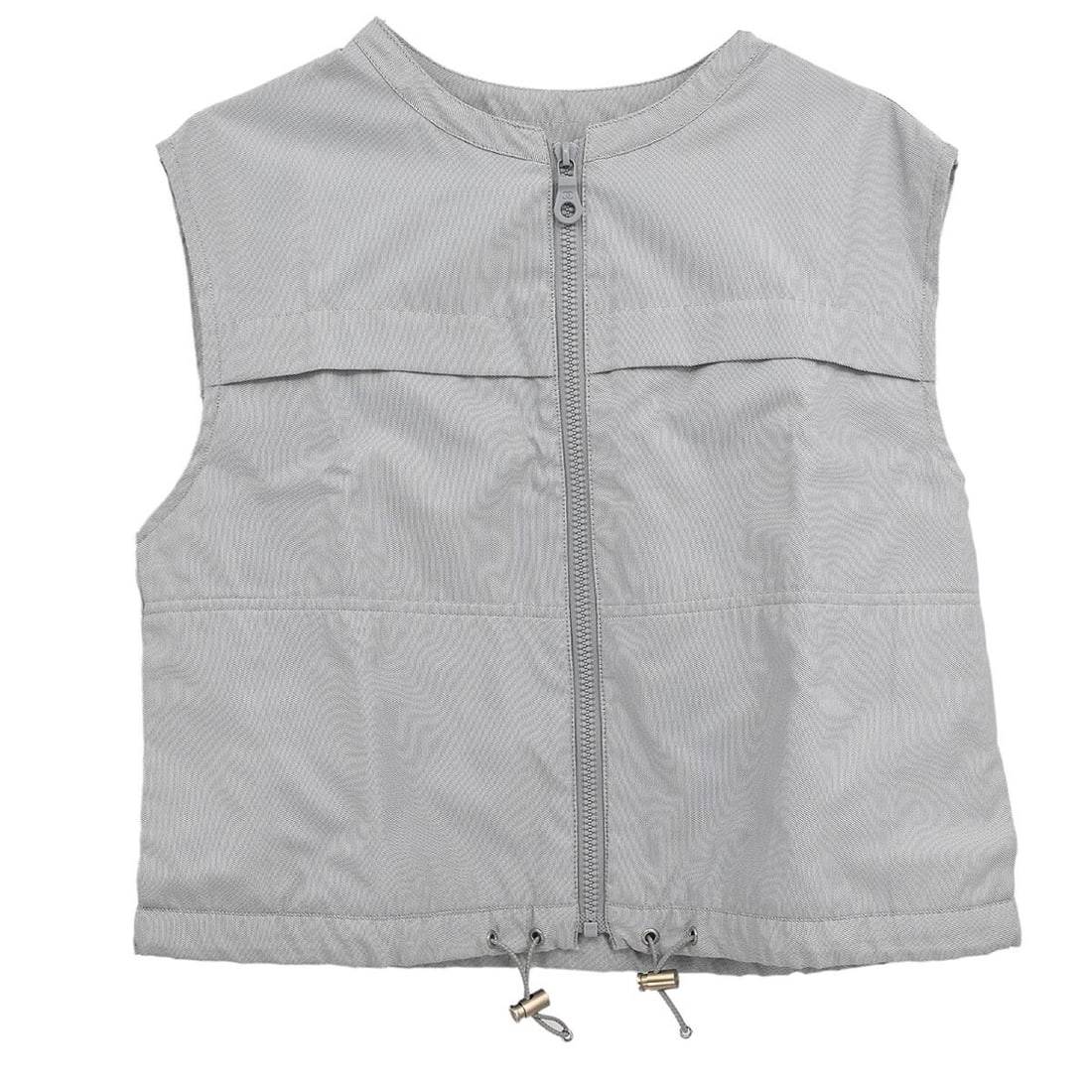 Chanel Sport Line Gray Sleeveless Tank Top Size 40: Chanel Sport Line Gray Sleeveless Tank Top Size 40 Elevate your casual wardrobe with this Chanel Sport Line Sleeveless Top in a chic gray hue. Featuring a round neckline and a regular fit, this tank t