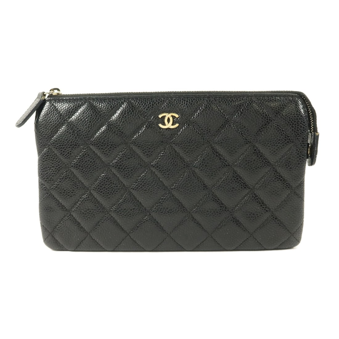 CHANEL Black Calfskin CC Clutch GHW (1 of 18)
