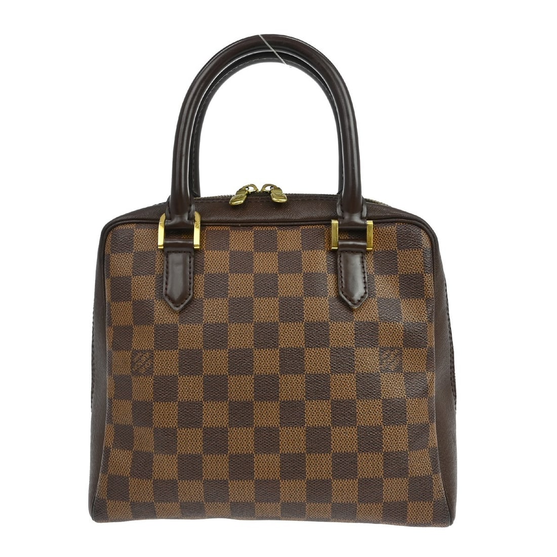 Louis Vuitton Brera Damier Canvas Brown Medium Handbag with Double Handles: Louis Vuitton Brera Damier Canvas Brown Medium Handbag with Double Handles This Louis Vuitton Brera handbag features the signature Damier canvas leather in a classic brown check pattern. Designed with