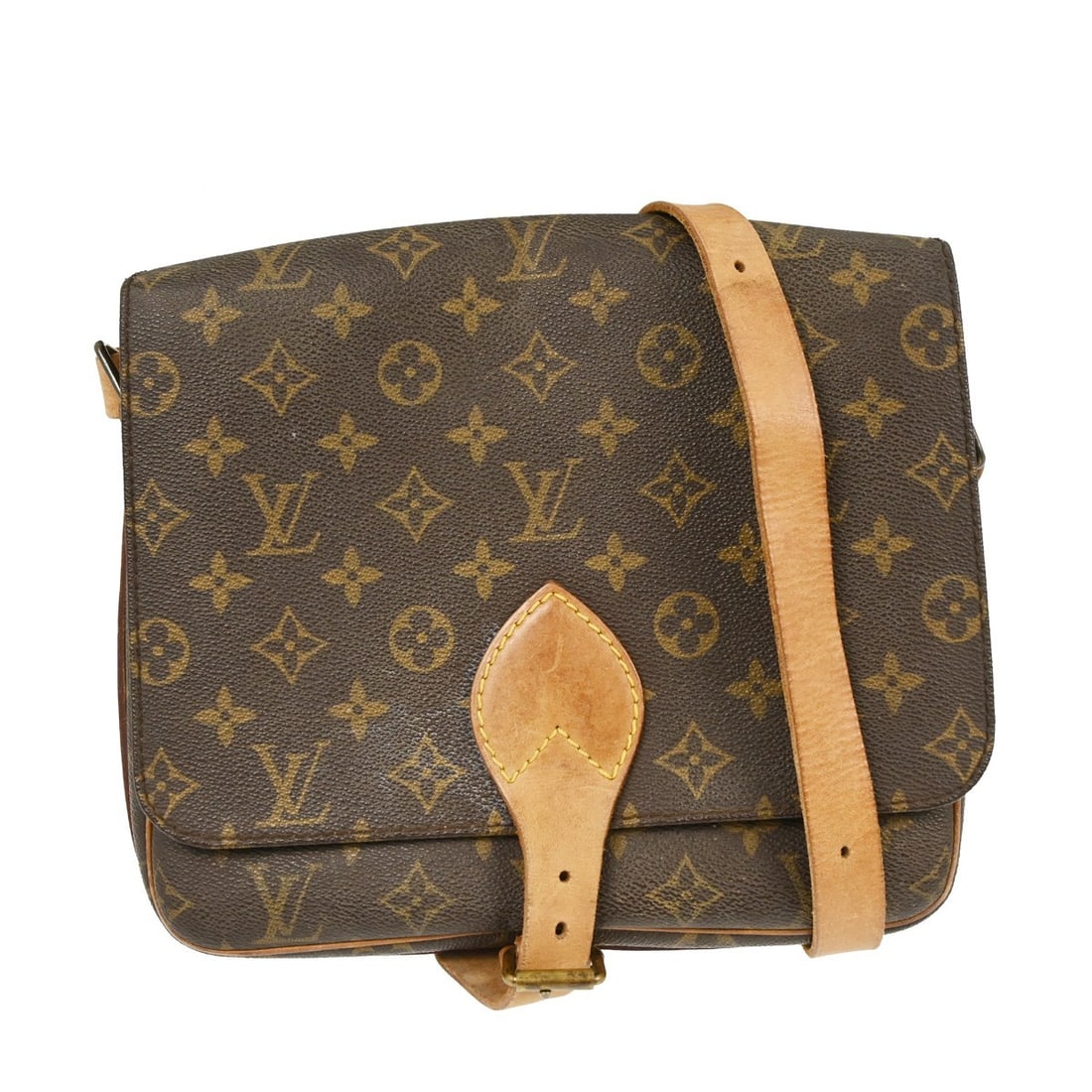 Cartouchiere Monogram Canvas Shoulder Bag by Louis Vuitton: Cartouchiere Monogram Canvas Shoulder Bag by Louis Vuitton The Louis Vuitton Cartouchiere Handbag features the iconic monogram canvas in brown and is designed for unisex use. This handbag has visible 