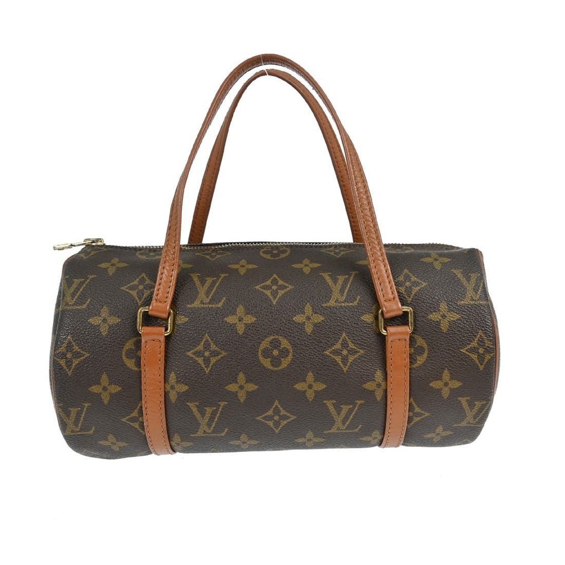Louis Vuitton Papillon 26 Monogram Canvas Vintage Brown Top Handle Bag: Louis Vuitton Papillon 26 Monogram Canvas Vintage Brown Top Handle Bag This Louis Vuitton Papillon 26 handbag features the signature monogram canvas with leather trim and double handles. The medium-si