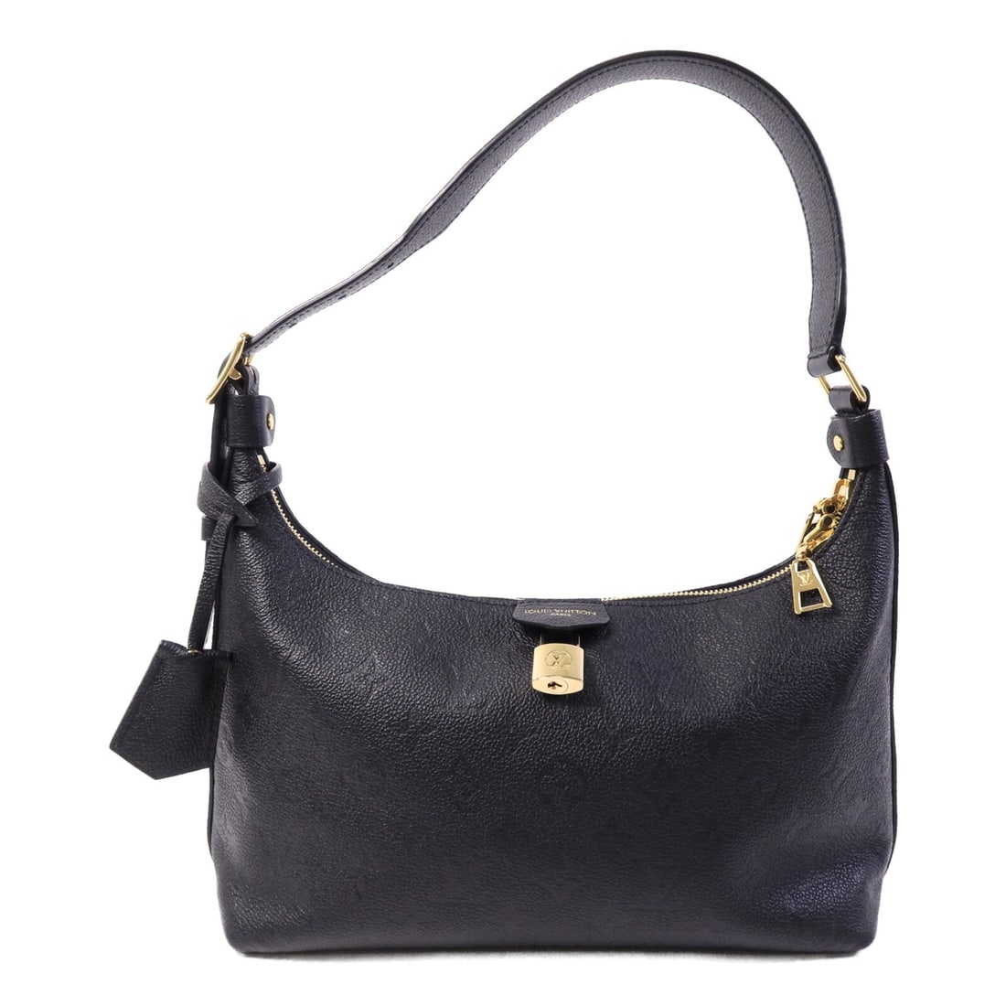 Louis Vuitton Sac Sport Monogram Empreinte Black Shoulder Bag GHW M46610: Louis Vuitton Sac Sport Monogram Empreinte Black Shoulder Bag GHW M46610 This shoulder bag features the iconic Louis Vuitton Monogram Empreinte design in black calfskin leather. The bag is crafted for