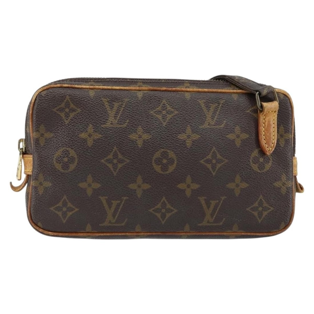 Louis Vuitton Monogram Canvas Pochette Marly Bandouliere Shoulder Bag: Louis Vuitton Monogram Canvas Pochette Marly Bandouliere Shoulder Bag This Louis Vuitton Pochette Marly Bandouliere bag features the iconic monogram canvas in brown, designed for women. The bag shows 