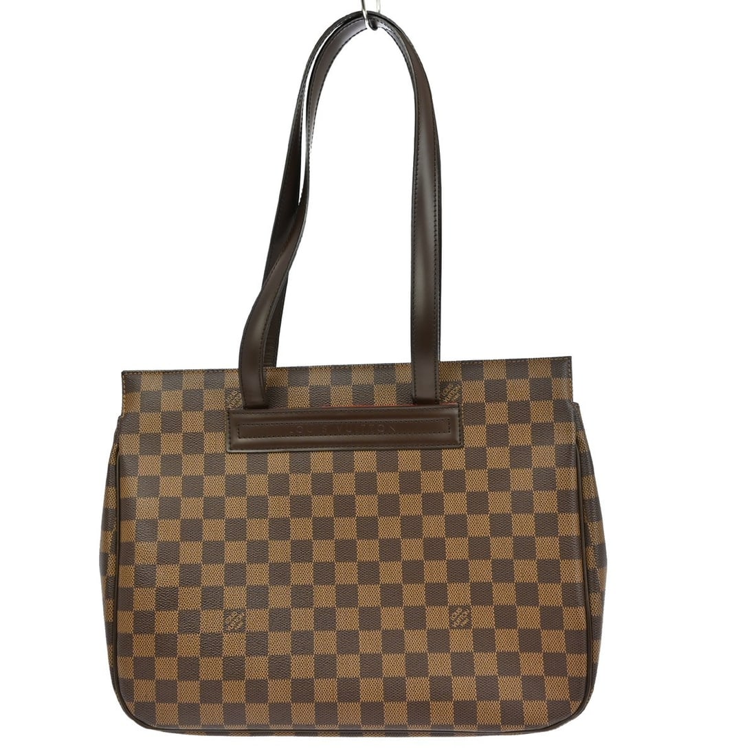 Louis Vuitton Parioli PM Damier Ebene Canvas Medium Shoulder Bag Brown: Louis Vuitton Parioli PM Damier Ebene Canvas Medium Shoulder Bag Brown This Louis Vuitton Parioli PM shoulder bag features the iconic Damier Ebene pattern and is crafted from canvas with leather trim.
