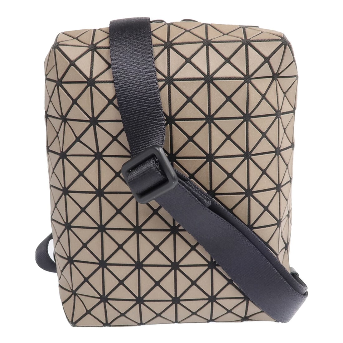 Issey Miyake Bao Bao Brown Nylon and PVC Shoulder Bag: Issey Miyake Bao Bao Brown Nylon and PVC Shoulder Bag This BAO BAO ISSEY MIYAKE shoulder bag features a brown nylon exterior with a modern design. It offers a practical size and is suitable for everyd