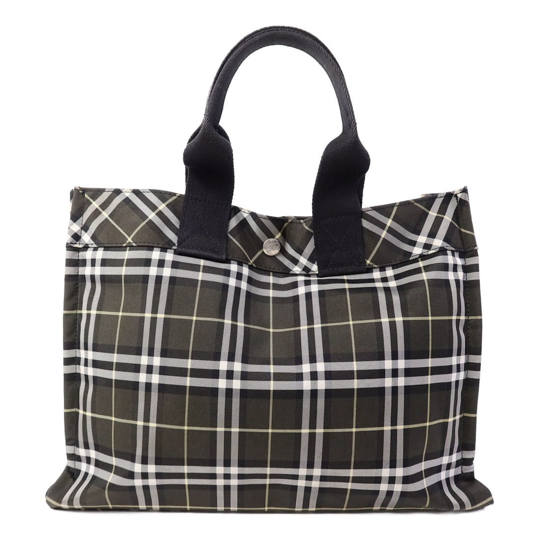 Burberry Gray Green Canvas Women's Handbag: Burberry Gray Green Canvas Women's Handbag This Burberry handbag features a gray canvas exterior with green accents, offering a stylish and versatile option for everyday use. Designed for women, the b
