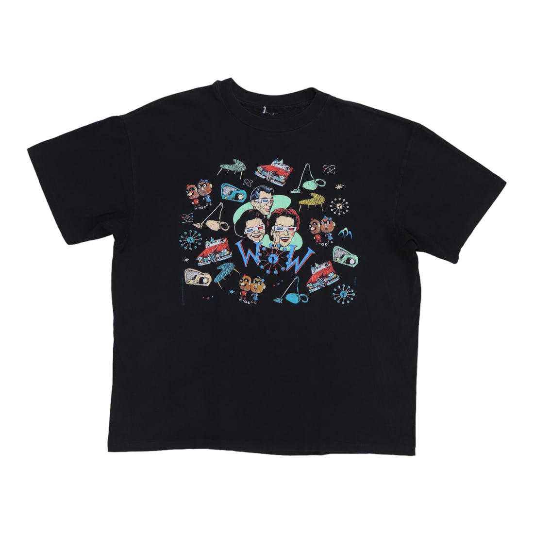 Black 1990s Cotton Shirt Featuring 1950s Inspired Retro Style: Black 1990s Cotton Shirt Featuring 1950s Inspired Retro Style This is an original vintage shirt from the 1990s featuring a 1950s retro style. It is made from 100% cotton and comes in black, with no ba