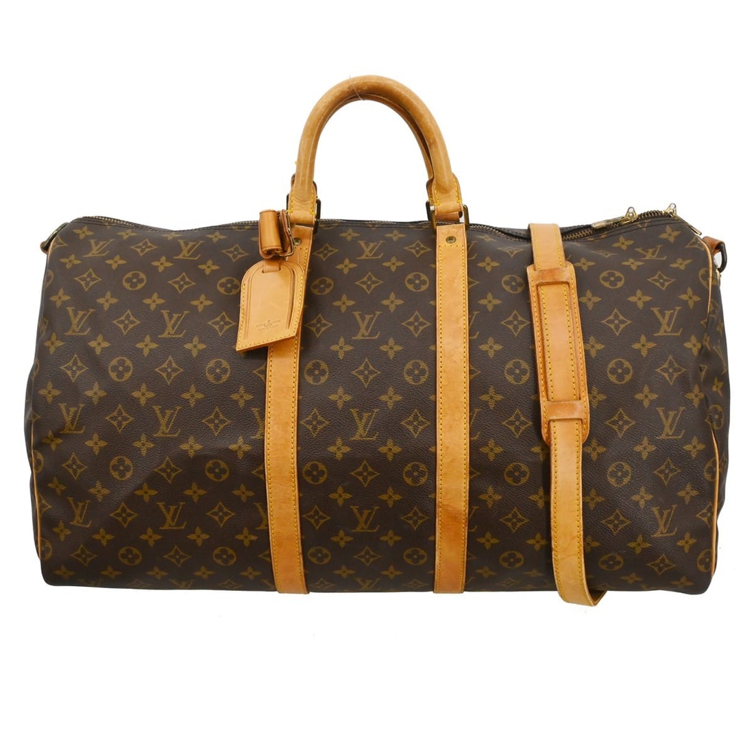 Louis Vuitton Keepall Bandouliere 55 Monogram Canvas Travel Duffle Bag: Louis Vuitton Keepall Bandouliere 55 Monogram Canvas Travel Duffle Bag This Louis Vuitton Keepall Bandouliere 55 is a vintage duffle bag crafted from the brand's iconic monogram canvas. It features do