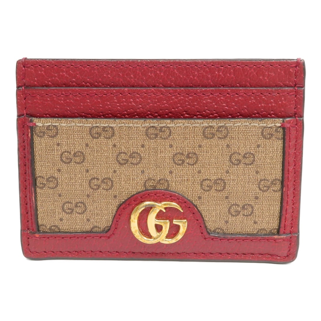 Gucci Doraemon GG Card Case in Calfskin and Coated Canvas: Gucci Doraemon GG Card Case in Calfskin and Coated Canvas This Gucci x Doraemon card case features a stylish combination of brown calfskin leather and coated canvas. Designed for women, it showcases t