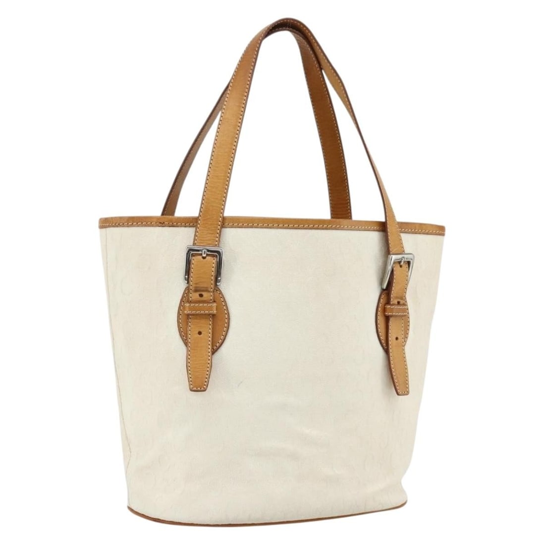 White Celine C Macadam canvas tote with Italy origin: White Celine C Macadam canvas tote with Italy origin This CELINE tote bag features the signature C Macadam canvas in white, offering a stylish and practical accessory for everyday use. Made in Italy, 