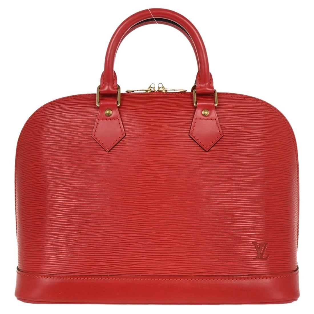 Louis Vuitton Alma Red Epi Leather Women's Handbag 31cm: Louis Vuitton Alma Red Epi Leather Women's Handbag 31cm This Louis Vuitton Alma handbag is crafted from Epi leather in a striking red color. Designed for women, it features a structured silhouette and