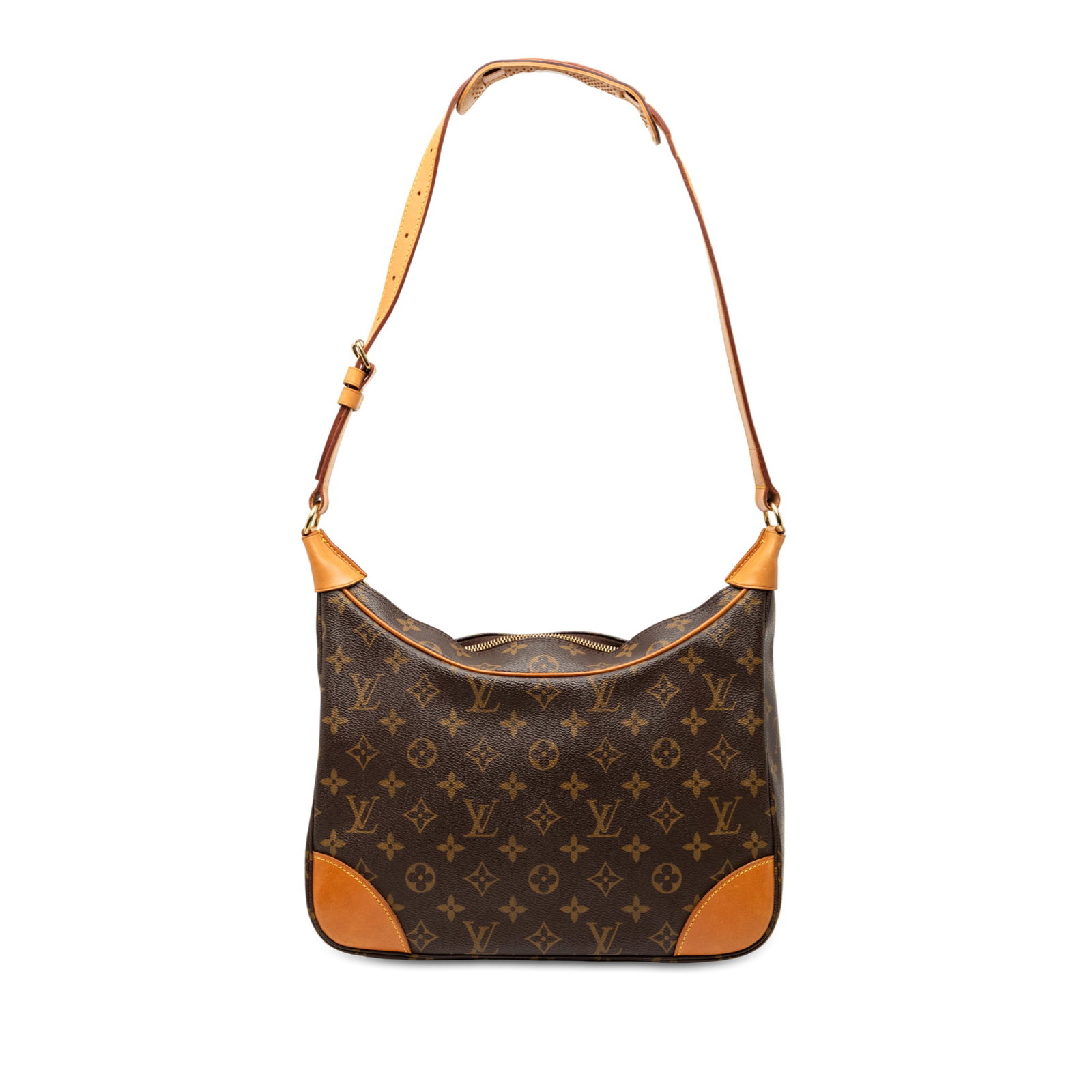 Louis Vuitton Boulogne 30 Shoulder Bag with Monogram Canvas and Leather Trim: Louis Vuitton Boulogne 30 Shoulder Bag with Monogram Canvas and Leather Trim The Louis Vuitton Monogram Boulogne 30 features the brand's signature monogram canvas with vachetta leather trim and an adj