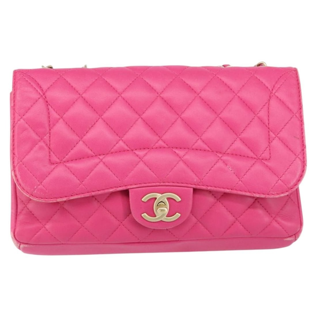 Chanel Mademoiselle Chic Pink Lambskin Quilted Flap Shoulder Bag: Chanel Mademoiselle Chic Pink Lambskin Quilted Flap Shoulder Bag This Chanel Mademoiselle Chic Flap Bag features quilted lambskin leather in a pink finish. Designed for women, the bag showcases a sign