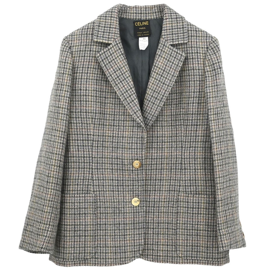 Celine Gray Wool Collared Mid-Length Vintage Jacket Size FR 44 (1 of 11)