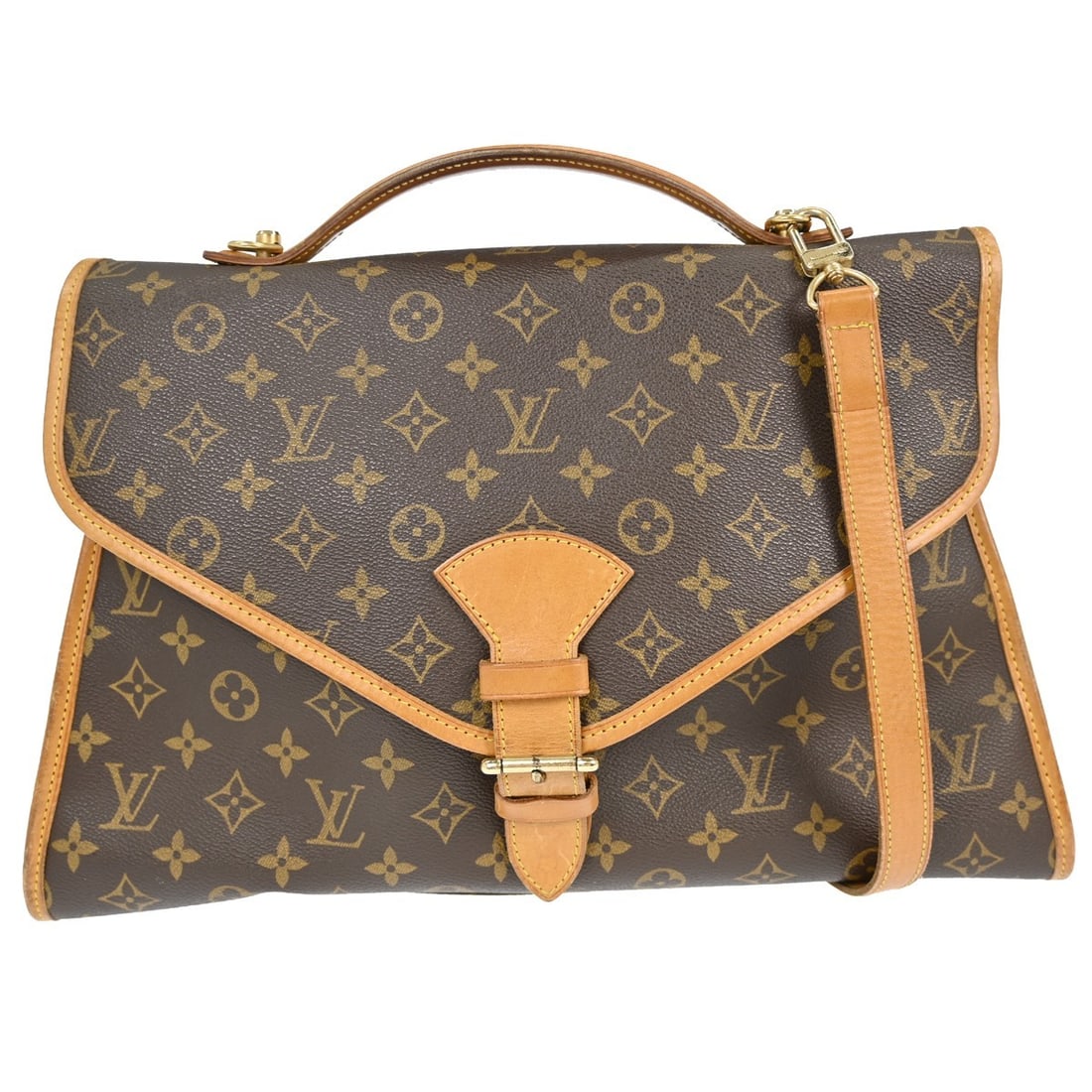 Louis Vuitton Beverly GM Monogram Canvas 2-Way Medium Handbag M51121: Louis Vuitton Beverly GM Monogram Canvas 2-Way Medium Handbag M51121 This Louis Vuitton Beverly GM 2-way handbag features the iconic Monogram canvas leather exterior and a medium-sized silhouette. It 