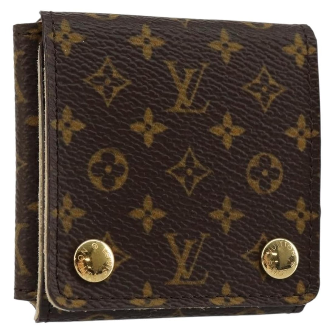 LOUIS VUITTON Monogram Jewelry Box with Dust Bag Auth 145539: LOUIS VUITTON Monogram Jewelry Box with Dust Bag Auth 145539 This exquisite Louis Vuitton Monogram Jewelry Box is a perfect blend of elegance and functionality. Crafted from high-quality Monogram Canv