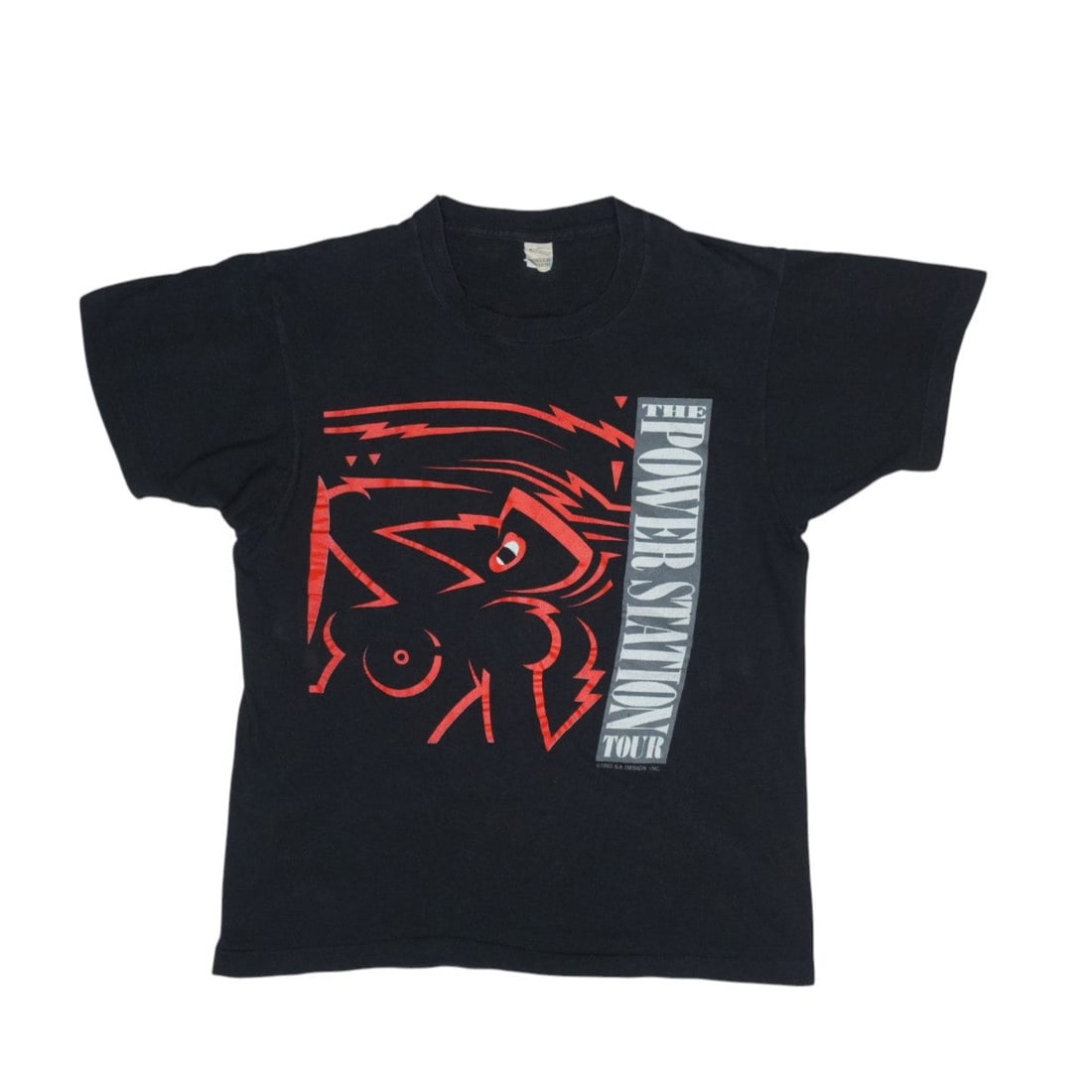 Vintage 1985 Power Station Tour Concert T-Shirt Black Cotton Large (1 of 6)