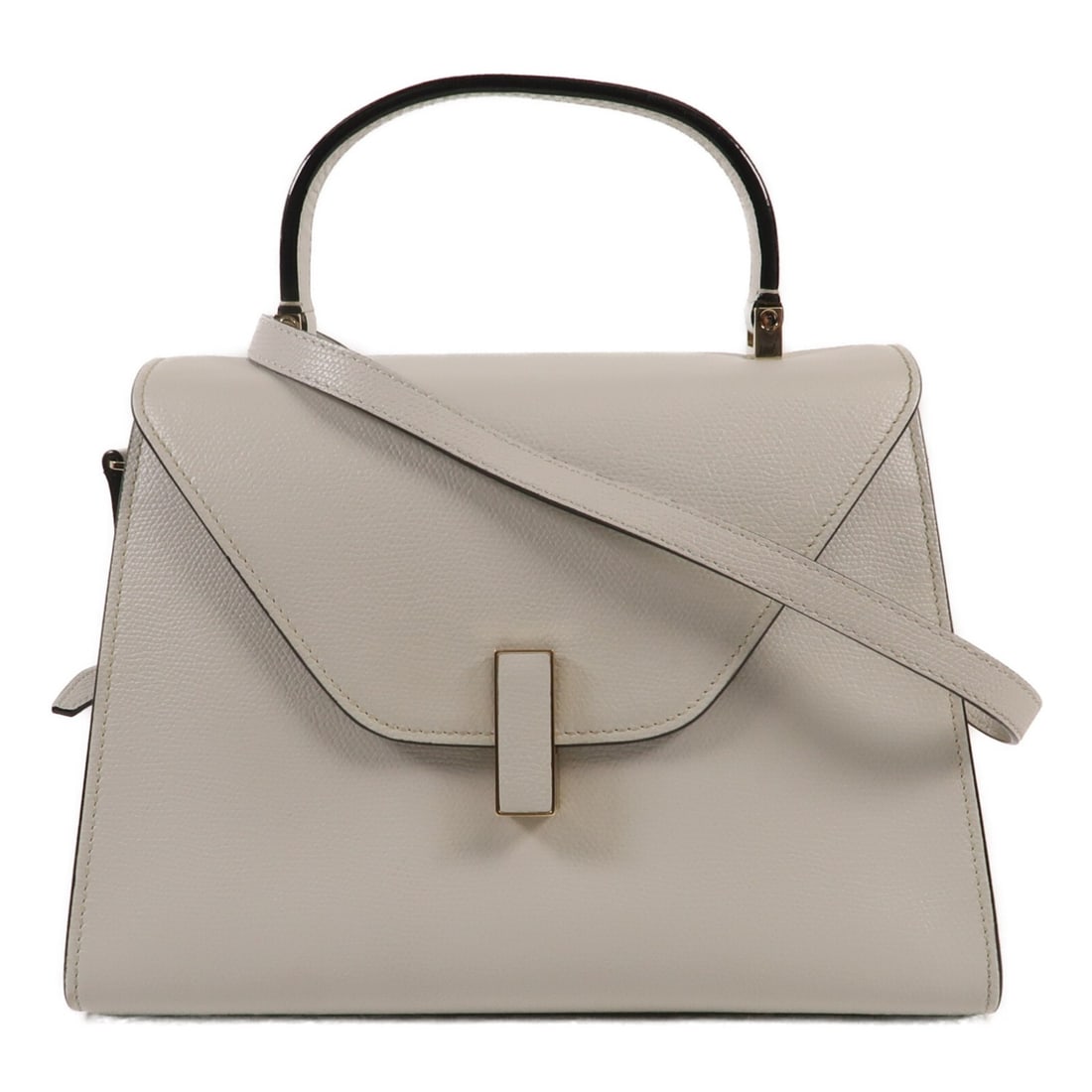 Valextra GHW 2 Way Calfskin Leather Top Handle Bag Gray: Valextra GHW 2 Way Calfskin Leather Top Handle Bag Gray This Valextra 2-Way Top Handle Bag is crafted from luxurious calfskin leather in a sophisticated gray hue. Designed for versatility, it can be c