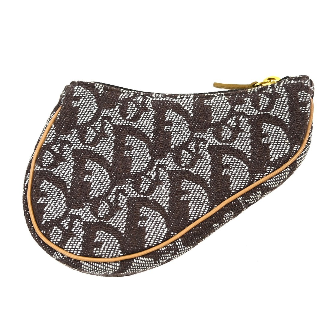 Dior Saddle Trotter Mini Canvas and Leather Coin Purse Pouch: Dior Saddle Trotter Mini Canvas and Leather Coin Purse Pouch This Christian Dior Trotter Saddle coin purse is a mini pouch bag crafted from canvas leather with a signature Trotter pattern. It features