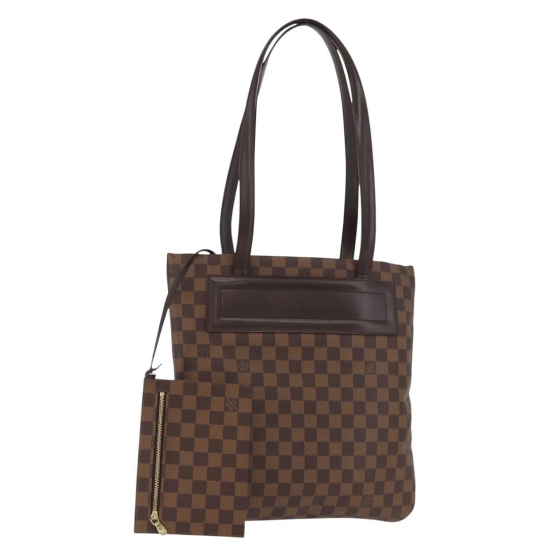 Damier Ebene Canvas Clifton Shoulder Bag by Louis Vuitton N51149: Damier Ebene Canvas Clifton Shoulder Bag by Louis Vuitton N51149 This is a Louis Vuitton Damier Ebene Clifton shoulder bag featuring the signature Damier Ebene canvas in a stylish brown pattern. The b