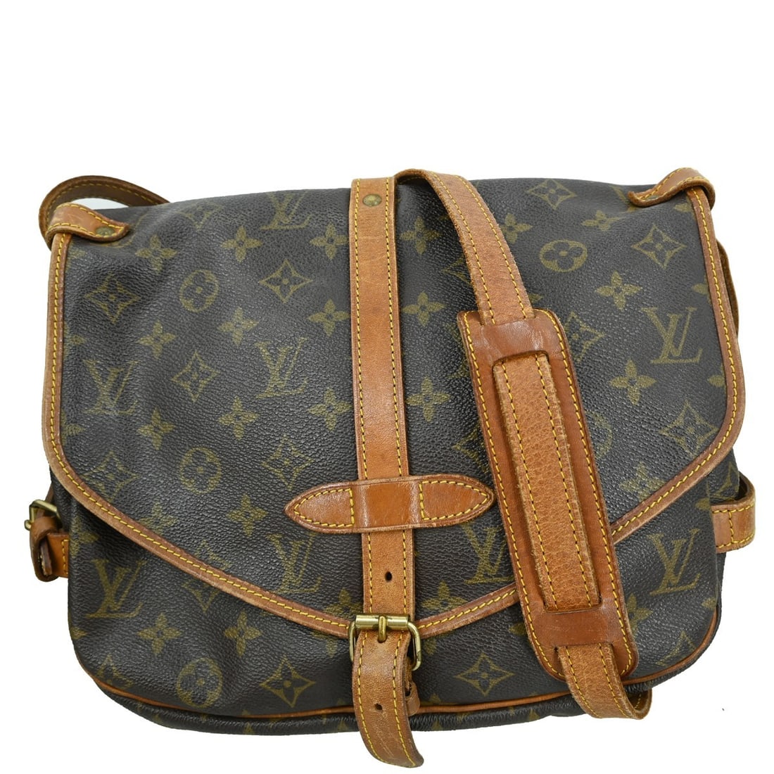 Monogram Canvas Saumur 30 Shoulder Bag by Louis Vuitton: Monogram Canvas Saumur 30 Shoulder Bag by Louis Vuitton This Louis Vuitton Saumur 30 messenger shoulder bag features the iconic brown Monogram canvas leather exterior with buckle flap closure. Designe