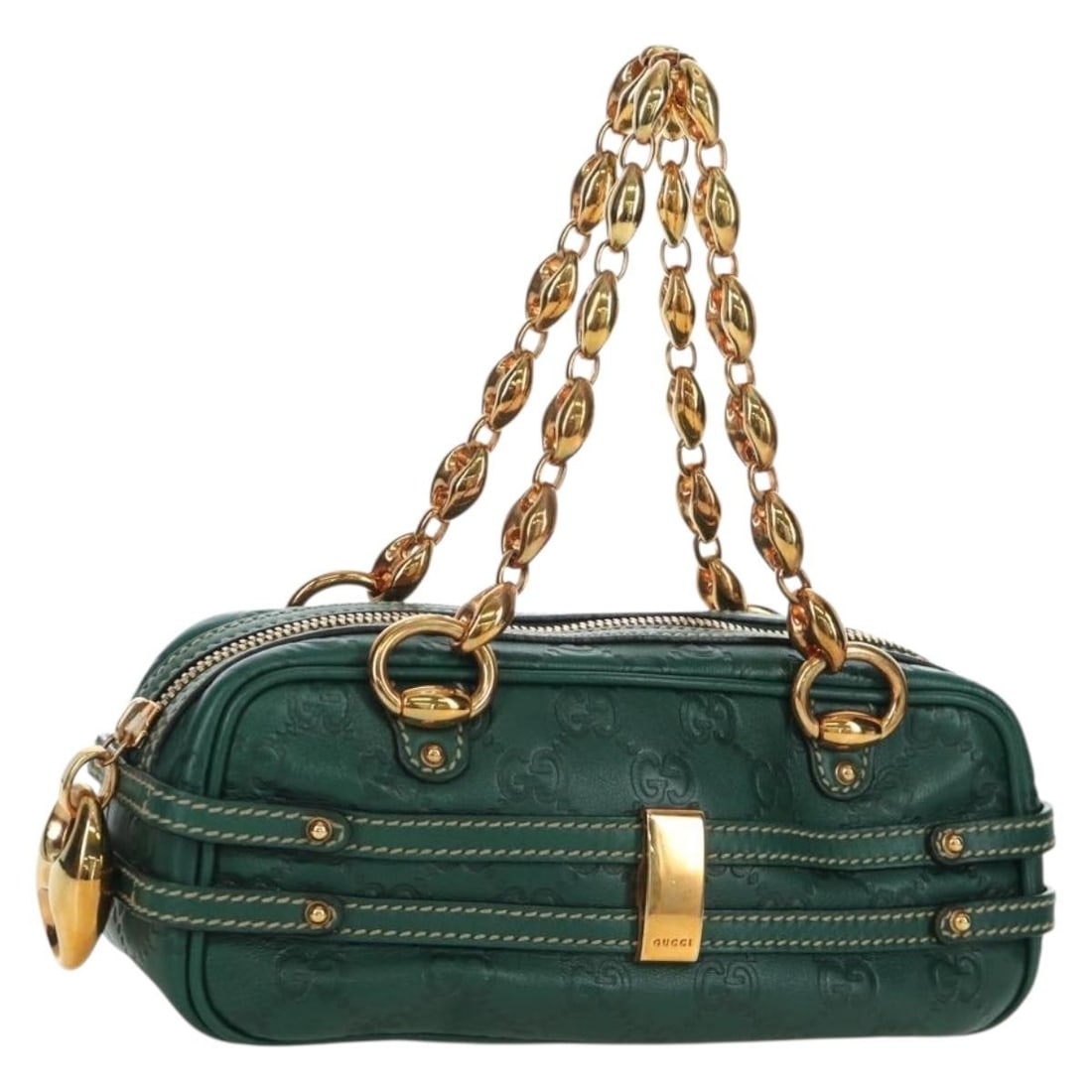 Gucci Guccissima Green Leather Handbag Isetan 120th Anniversary Edition: Gucci Guccissima Green Leather Handbag Isetan 120th Anniversary Edition This GUCCI GG Canvas Guccissima handbag was created to celebrate Isetan's 120th Anniversary. Crafted in Italy, it features a gre