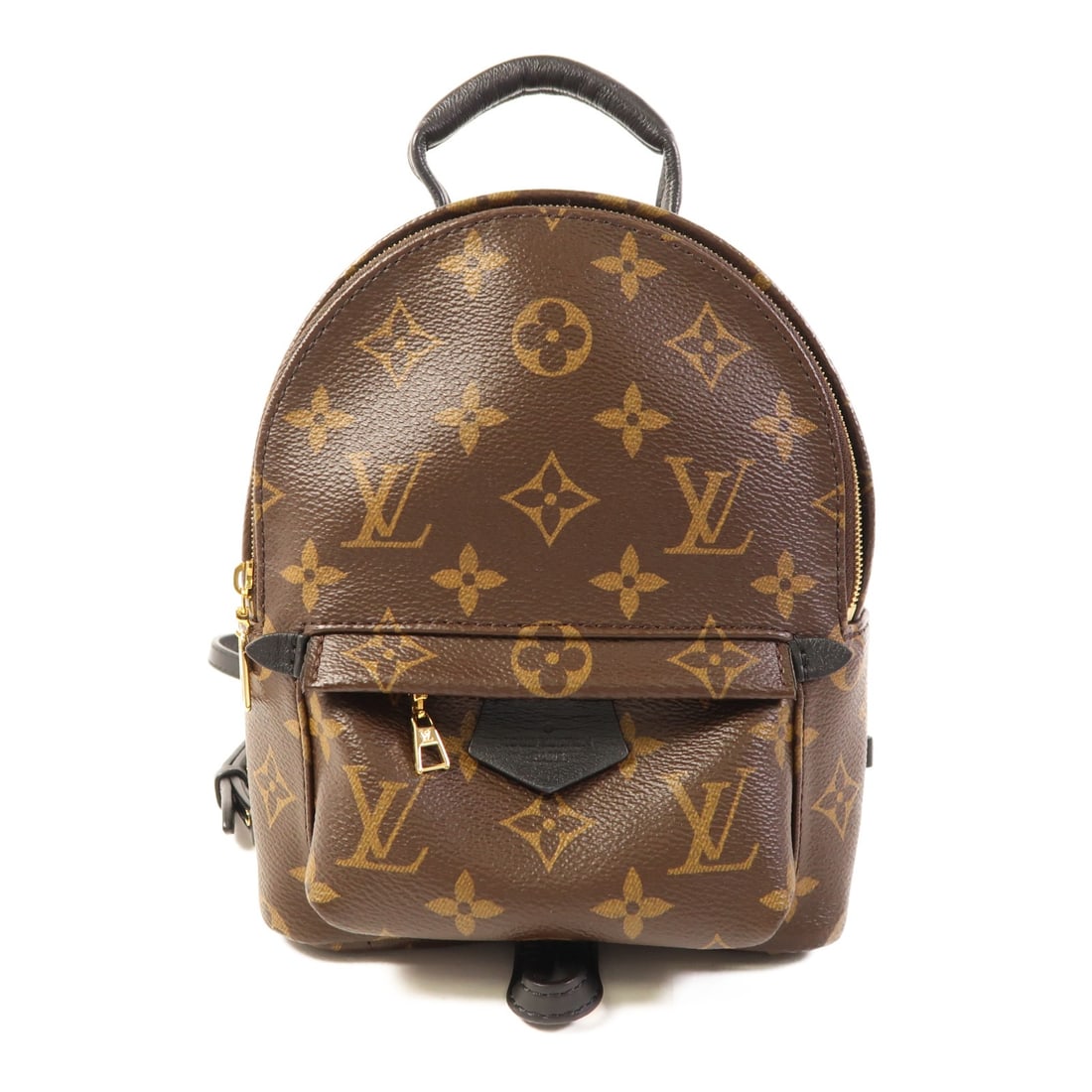 Louis Vuitton Palm Spring Mini Backpack Monogram Brown M44873 Gold Hardware: Louis Vuitton Palm Spring Mini Backpack Monogram Brown M44873 Gold Hardware Introducing the LOUIS VUITTON Palm Spring Mini Backpack, a stylish and compact ruck daypack crafted from durable PVC coated 