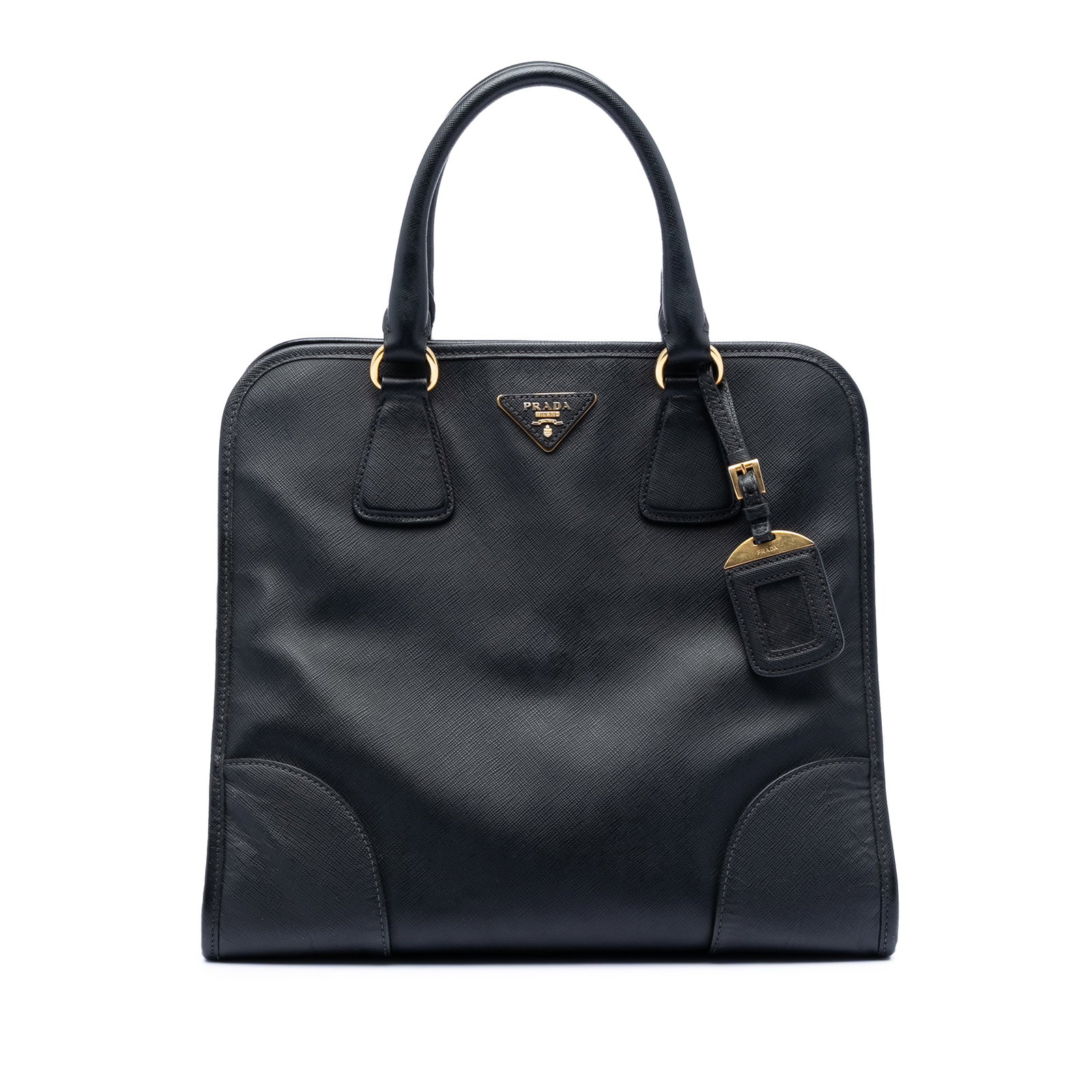 Black Saffiano Leather Satchel by Prada Saffiano Lux Collection (1 of 6)