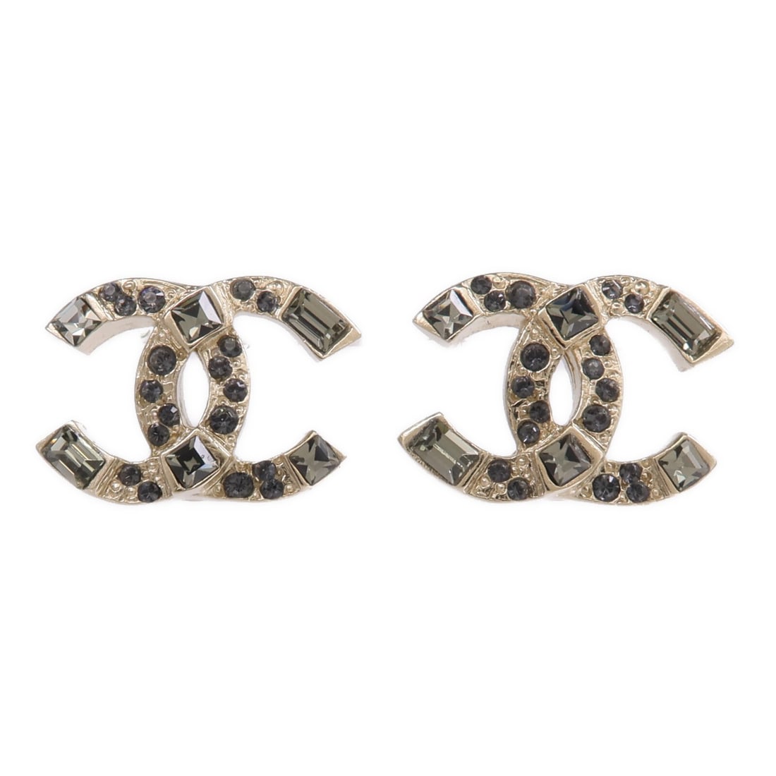 CHANEL Gold Metal Pierced CC Earrings: CHANEL Gold Metal Pierced CC Earrings These CHANEL CC pierced earrings feature a gold-tone finish and are designed for women. Crafted with metal and showcasing the iconic CC logo, they offer a stylish