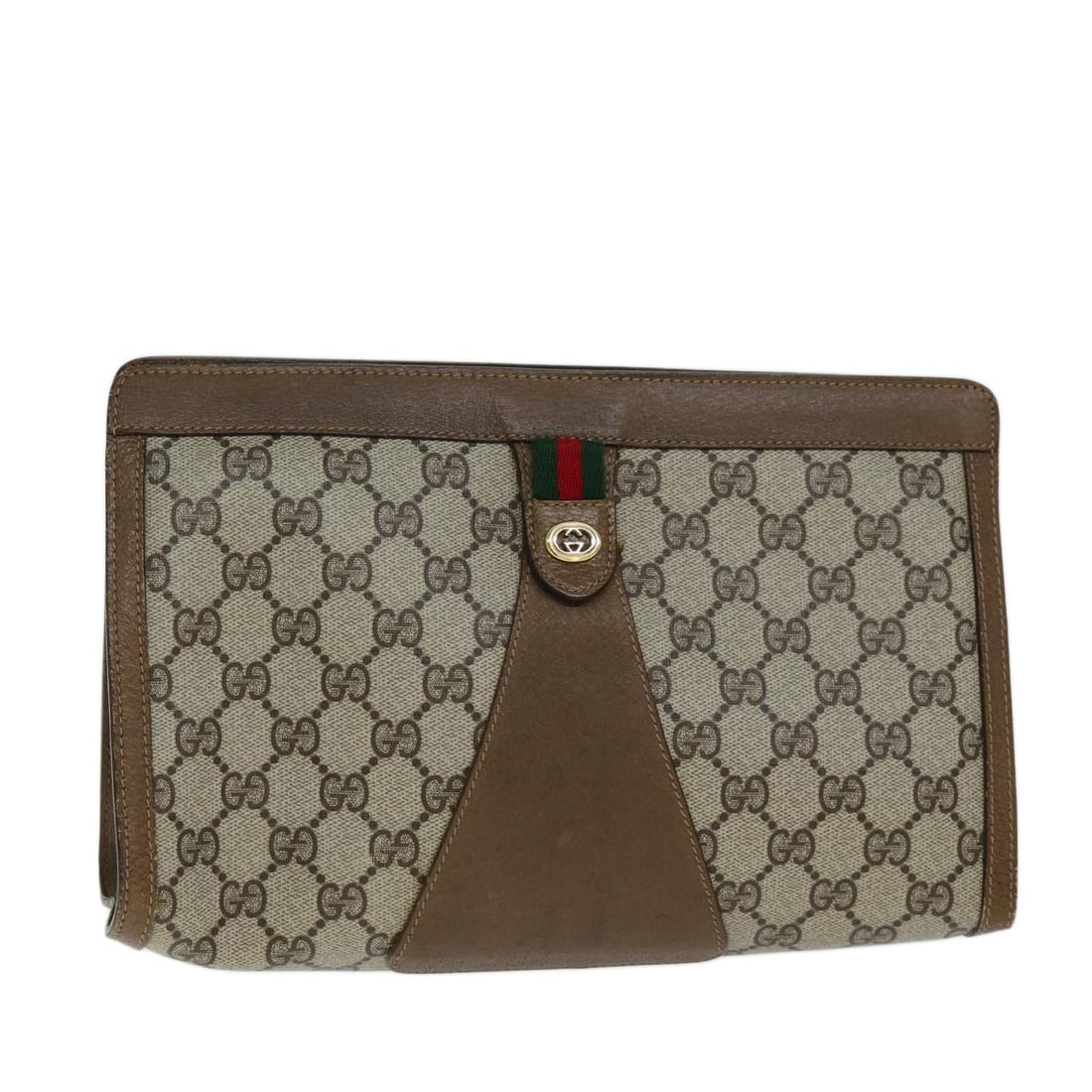 Gucci Sherry Line Beige Canvas Pouch Bag 28cm x 17cm x 8cm Italy: Gucci Sherry Line Beige Canvas Pouch Bag 28cm x 17cm x 8cm Italy This Gucci Sherry line pouch is crafted from beige canvas and designed for women. The pouch features metal fittings and offers ample sp