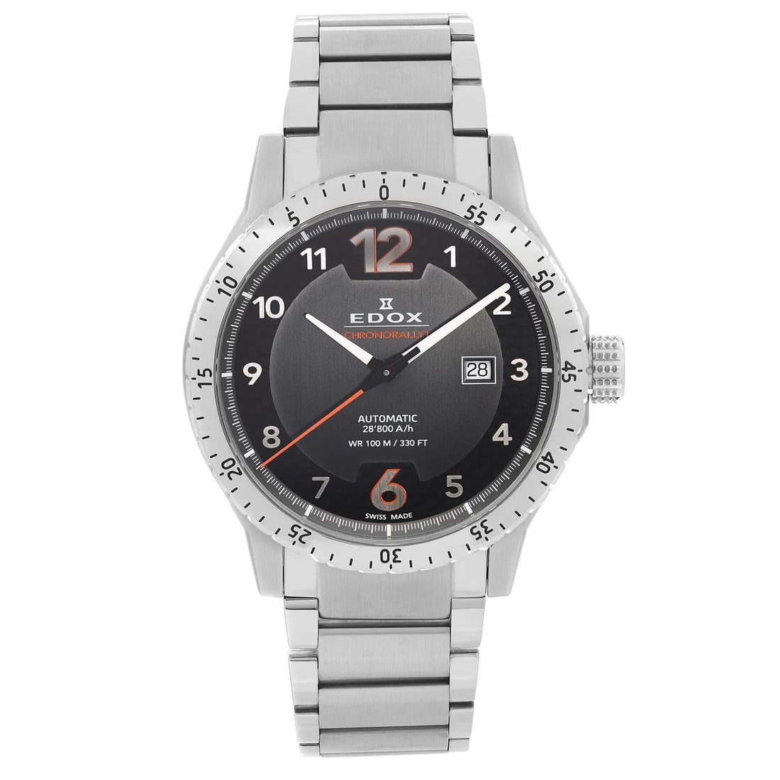 Edox Chronorally 1 Automatic Men's Watch 45mm Black Dial 80094-3NM-NO1 (1 of 7)
