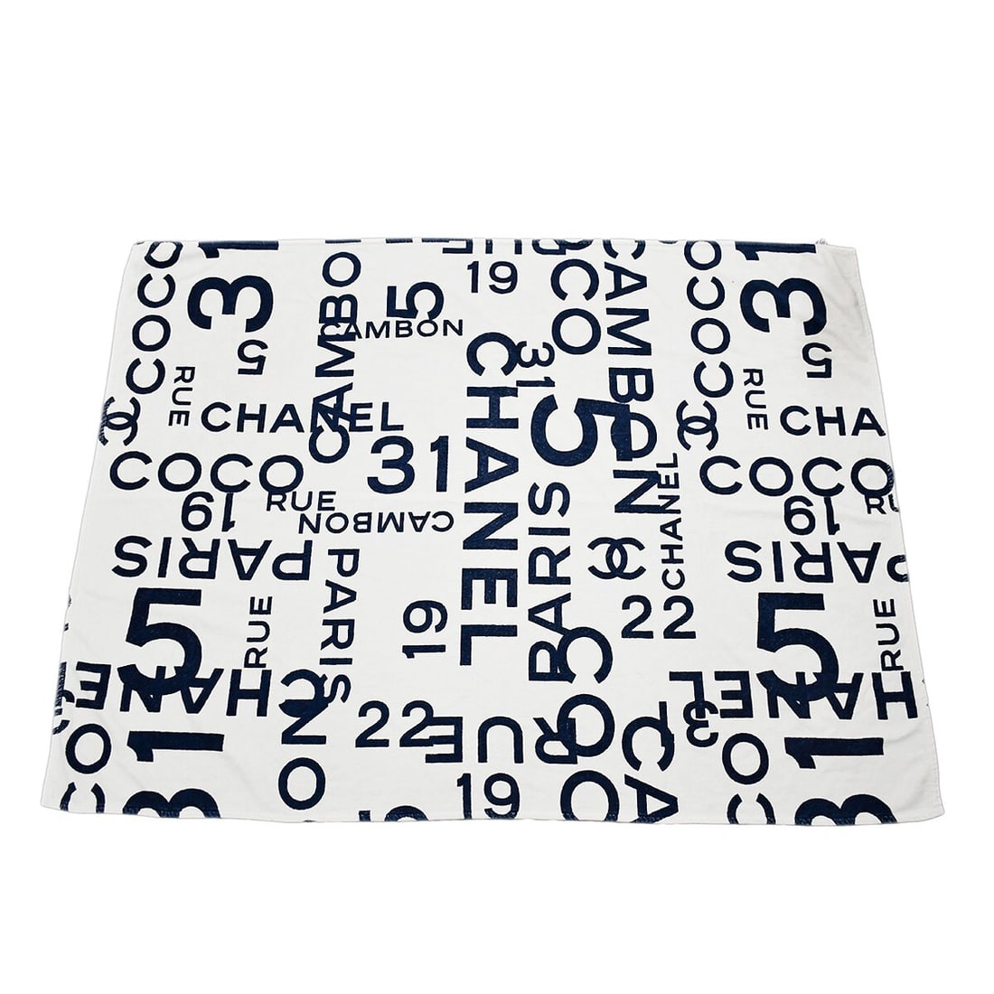 Chanel Logo Beach Towel White Small Made in Italy (1 of 4)