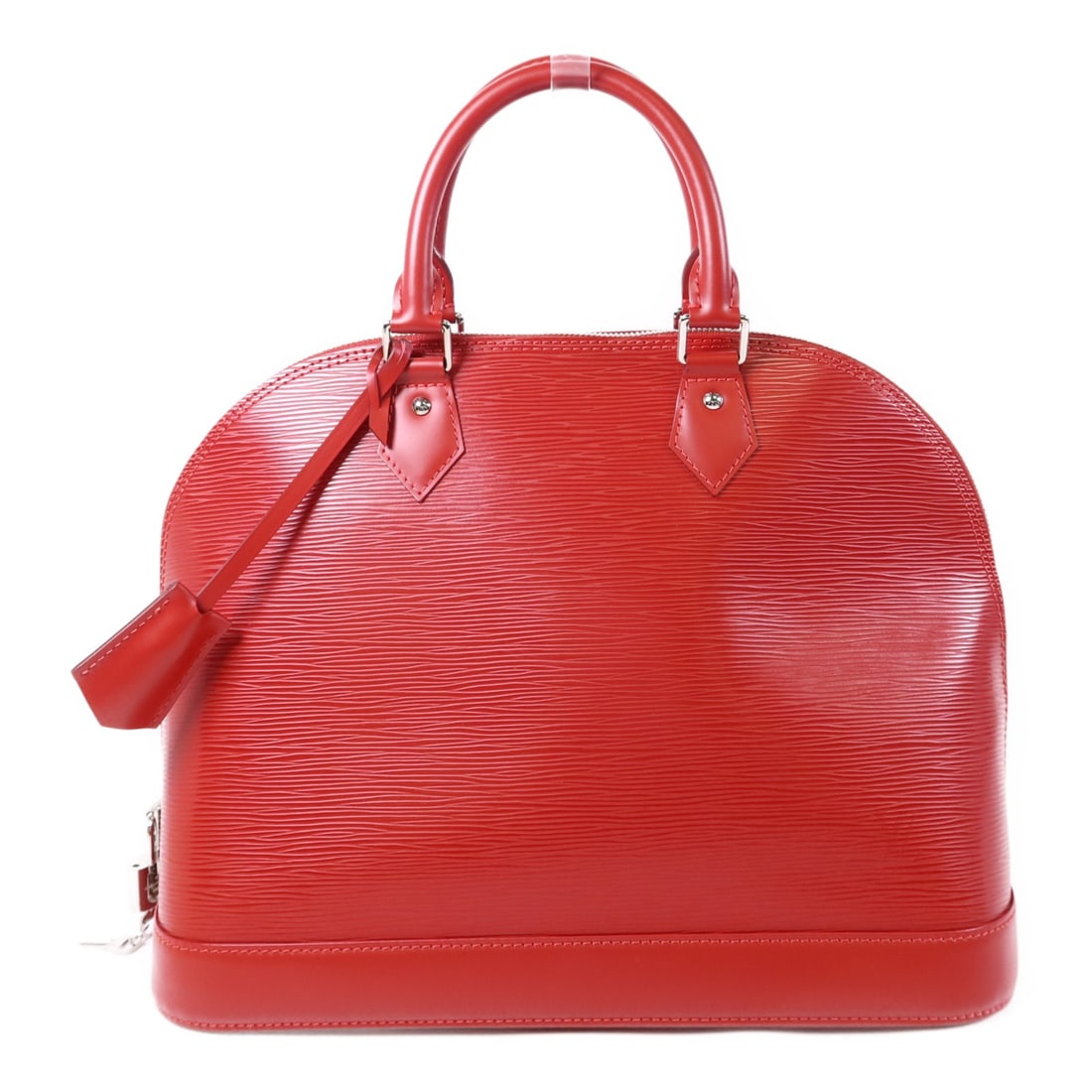 Louis Vuitton Alma MM Red Epi Calfskin Satchel M40856 Silver Hardware (1 of 17)