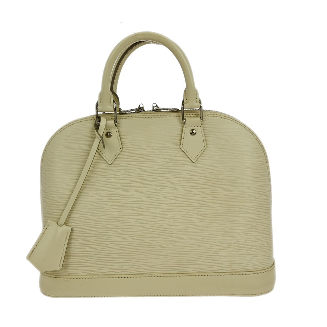 Louis Vuitton Epi Leather Alma Tote Bag Beige 32cm: Louis Vuitton Epi Leather Alma Tote Bag Beige 32cm This Louis Vuitton Alma handbag for women is crafted from beige Epi leather. It features a structured silhouette with spacious dimensions, suitable f