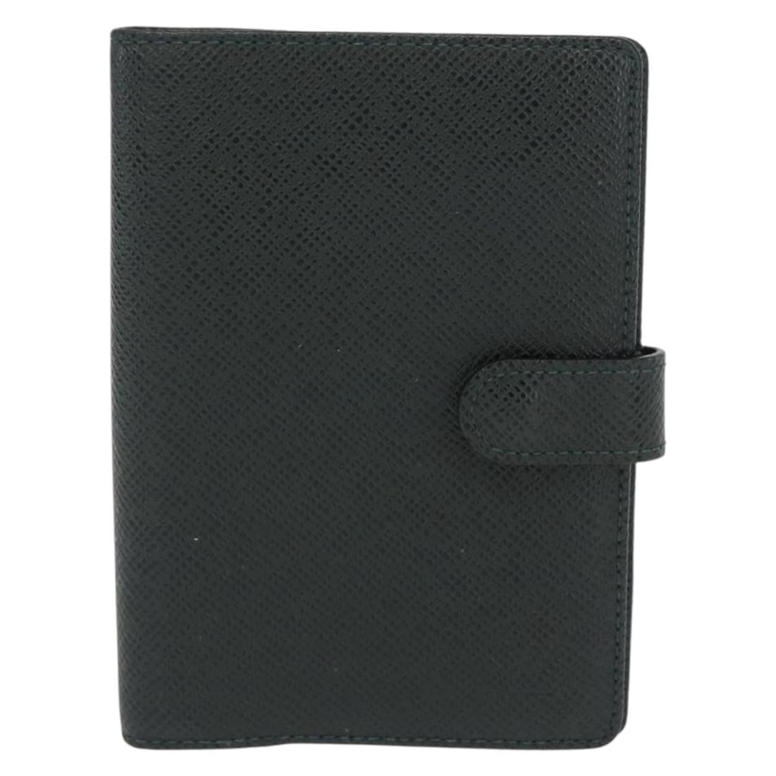 Green Taiga Leather Agenda Cover by Louis Vuitton Unisex: Green Taiga Leather Agenda Cover by Louis Vuitton Unisex This Louis Vuitton Agenda Cover is crafted from green Taiga leather and designed for unisex use. It features a compact and practical design, su