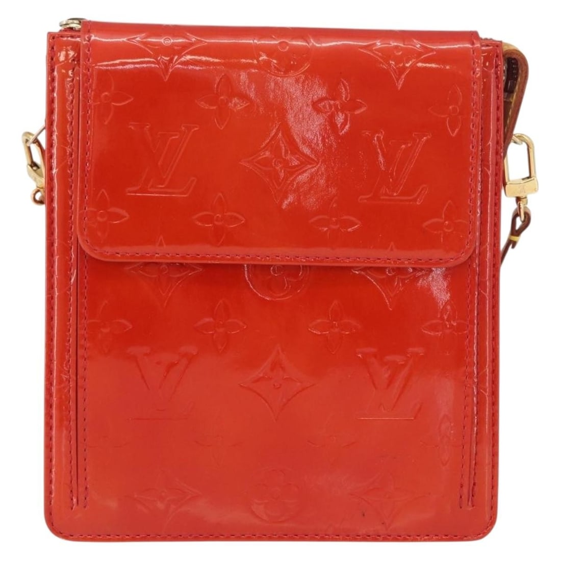 Monogram Vernis Red Patent Leather Mott Shoulder Bag by Louis Vuitton: Monogram Vernis Red Patent Leather Mott Shoulder Bag by Louis Vuitton The Louis Vuitton Mott Handbag in Monogram Vernis is crafted from red patent leather and designed for women. It features a structu