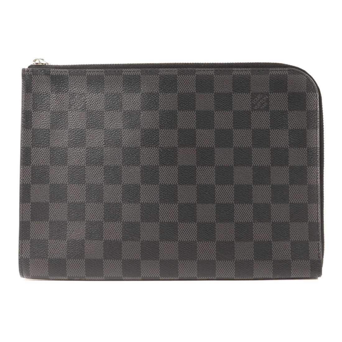 Louis Vuitton Pochette Jour PM Damier Graphite Black PVC Canvas Handbag: Louis Vuitton Pochette Jour PM Damier Graphite Black PVC Canvas Handbag This Louis Vuitton Pochette Jour PM handbag features the signature Damier Graphite pattern in black and is crafted from durable 