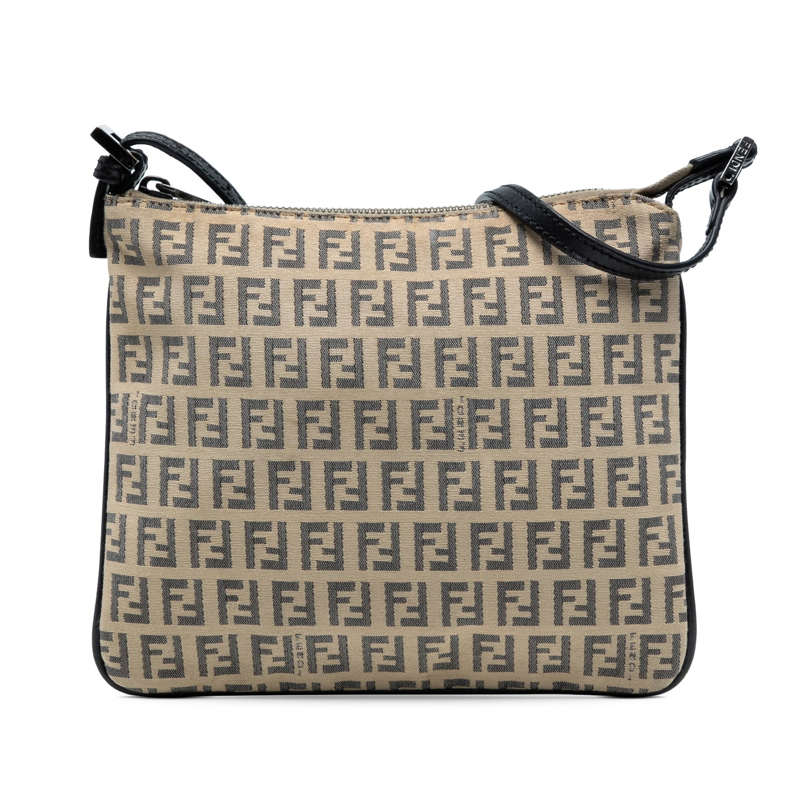 Fendi Zucchino Canvas Crossbody Bag with Repainted Strap: Fendi Zucchino Canvas Crossbody Bag with Repainted Strap Discover the Fendi Zucchino Canvas Crossbody, a stylish accessory crafted with a durable canvas body and complemented by elegant leather trim. 