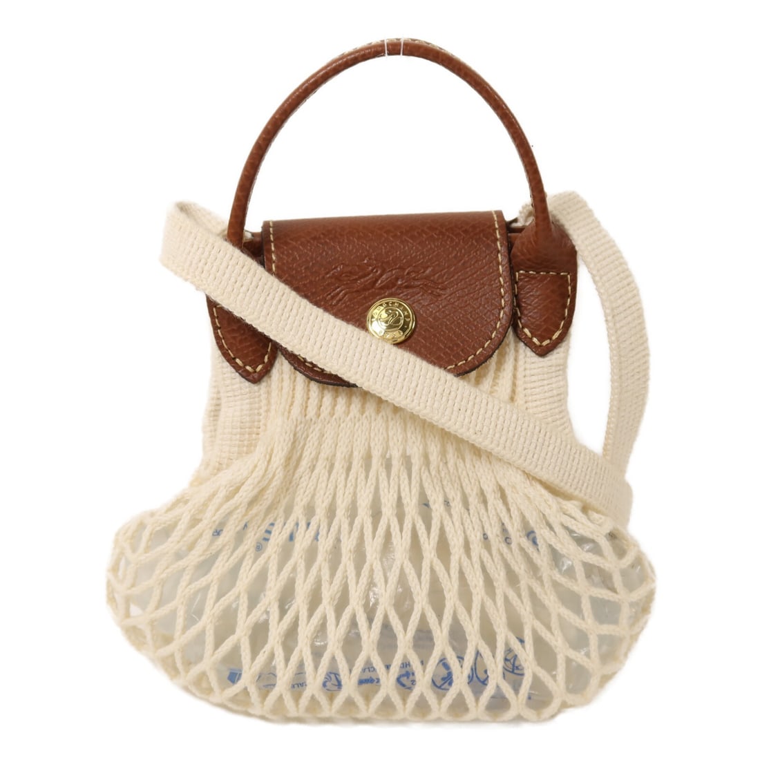 Longchamp White Cotton 2 Way Shoulder Bag GHW: Longchamp White Cotton 2 Way Shoulder Bag GHW This Longchamp 2-way shoulder bag features a versatile design in a white color with brown accents. Crafted with a cotton exterior, it is suitable for regu