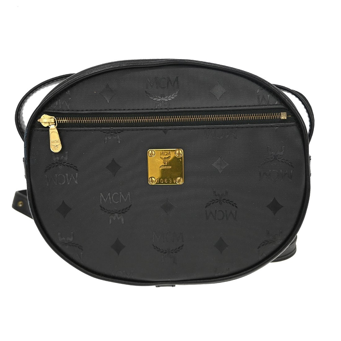 MCM Vintage Black Leather Crossbody Shoulder Bag for Women: MCM Vintage Black Leather Crossbody Shoulder Bag for Women This vintage MCM shoulder bag features a black leather exterior and a crossbody strap, making it suitable for casual, party, or cocktail occa
