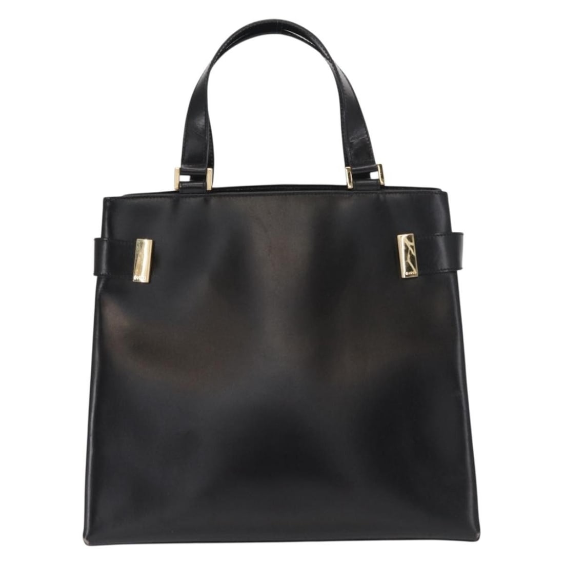 Black Leather Gucci Handbag Vintage Model 29cm by 27cm by 13cm: Black Leather Gucci Handbag Vintage Model 29cm by 27cm by 13cm This vintage Gucci handbag is crafted from black leather and designed for women. It features a classic silhouette with signs of use inclu