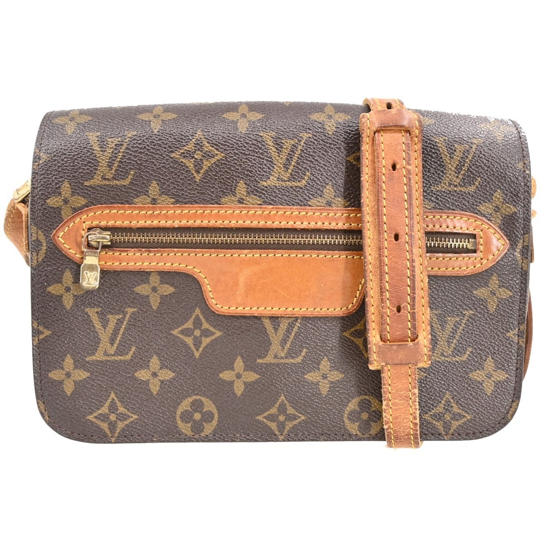 Louis Vuitton Saint Germain 24 Monogram Canvas Shoulder Bag Brown: Louis Vuitton Saint Germain 24 Monogram Canvas Shoulder Bag Brown This Louis Vuitton Saint Germain 24 shoulder bag features the iconic monogram canvas leather exterior with brown leather crossbody str
