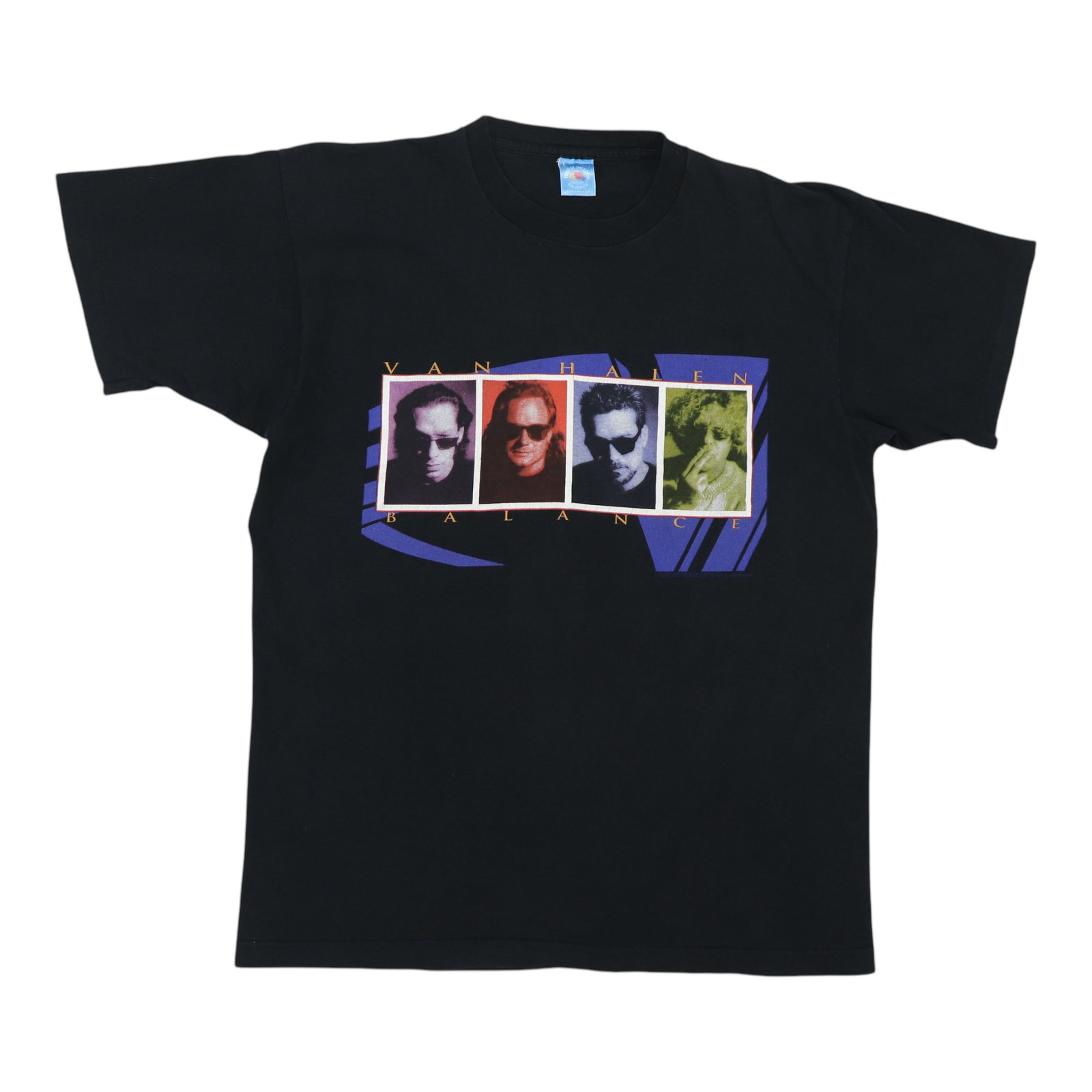 Vintage 1995 Van Halen Balance Tour Black Cotton Graphic T-Shirt: Vintage 1995 Van Halen Balance Tour Black Cotton Graphic T-Shirt This is an original vintage 1995 Van Halen Balance Tour shirt featuring front and back graphics. The shirt is made of 100% cotton and c