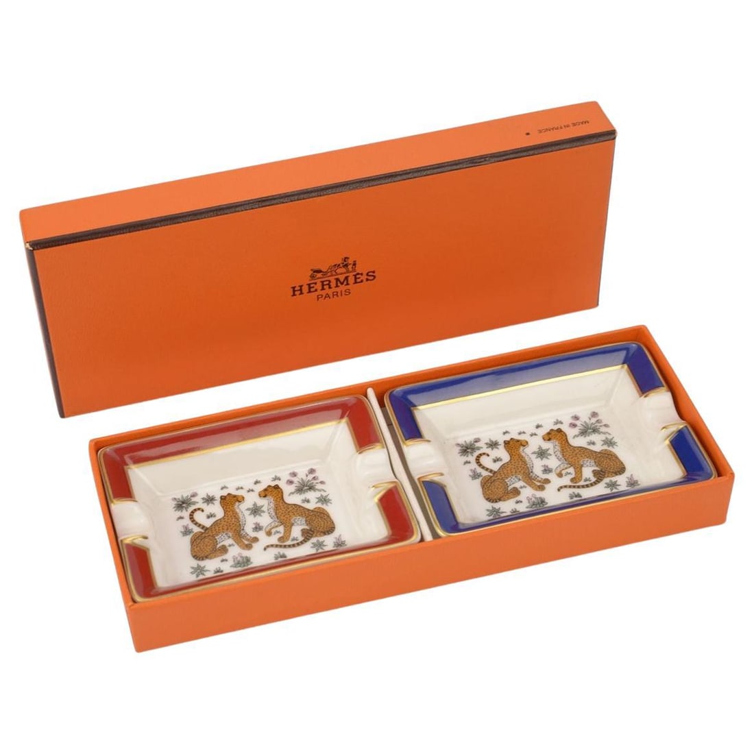 Hermes Mini Guepard Ashtray Set Les Leopards France (1 of 6)